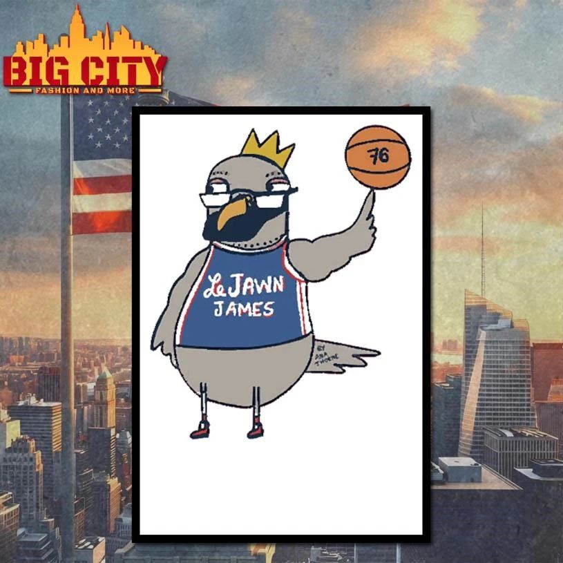 LeJawn James Pigeon Crown Basketball Cute Funny Cartoon Fan Shirt