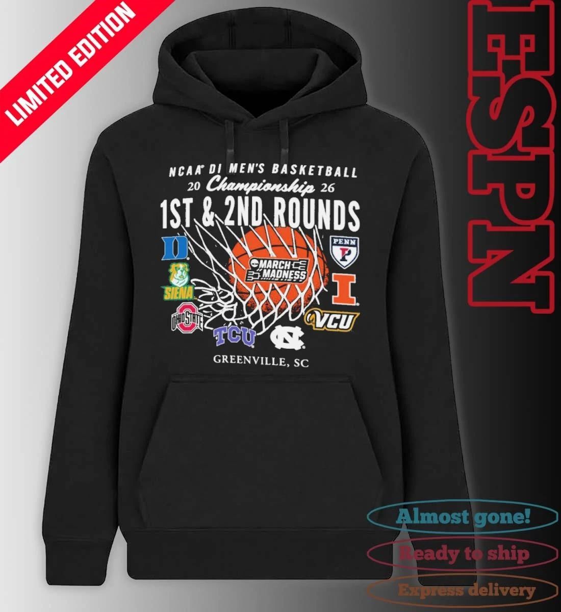 2026 NCAA DI Men’s Basketball 1st, 2nd Rounds – Greenville, SC Shirt