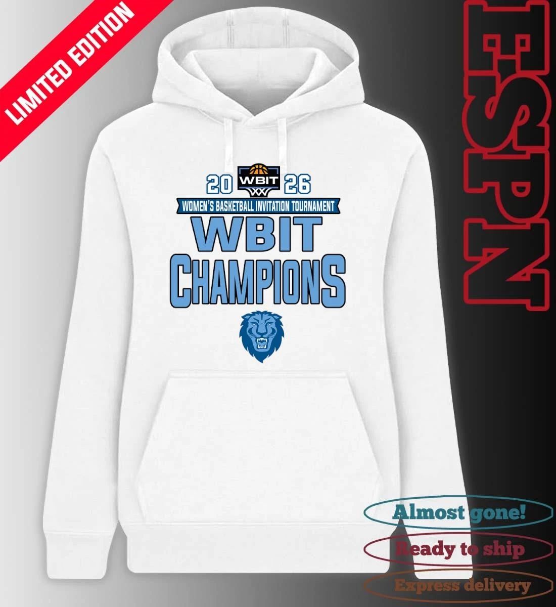 Columbia Lions 2026 WBIT Women’s Basketball Invitation Tournament Champions Locker Room T-Shirt