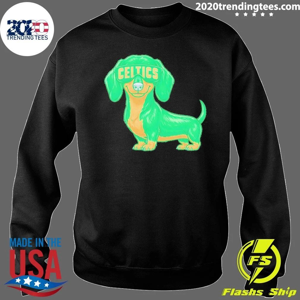 Boston Celtics Dachshund Dog cartoon shirt
