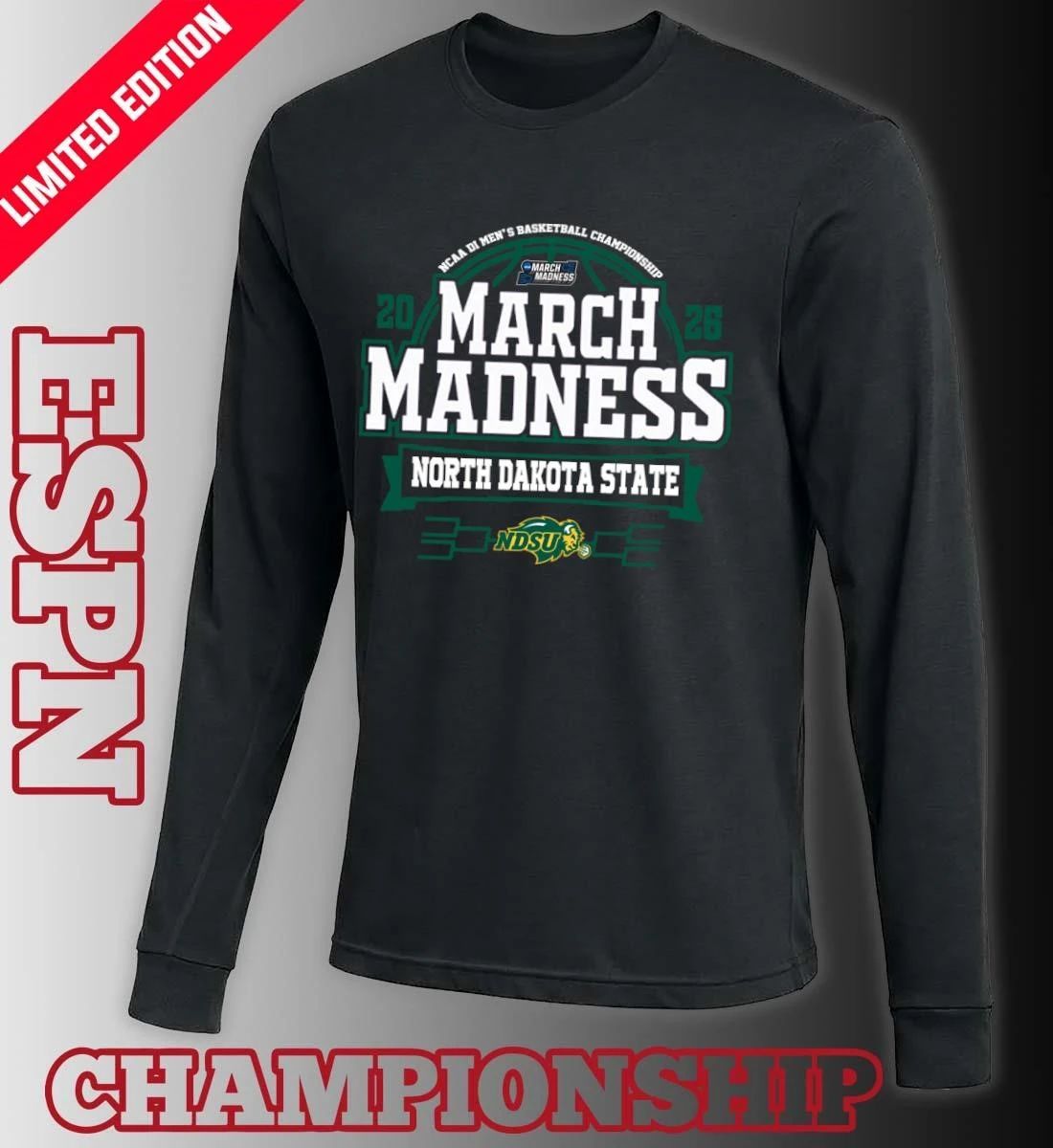 North Dakota State Jackrabbits March Madness 2026 NCAA DI Men’s Basketball Tournament T-Shirt