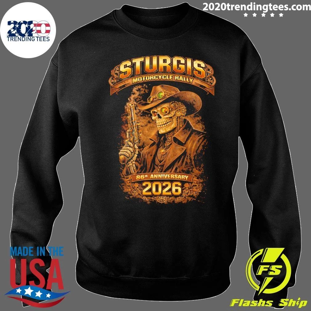 2026 Sturgis Motorcycle Steampunk Cowboy 86th Anniversary Shirt