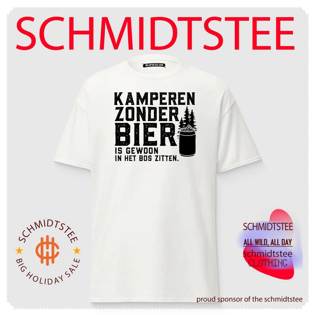 Kamperen Zonder Bier Is Gewoon In Het Bos Zitten Grappig Kampeer shirt