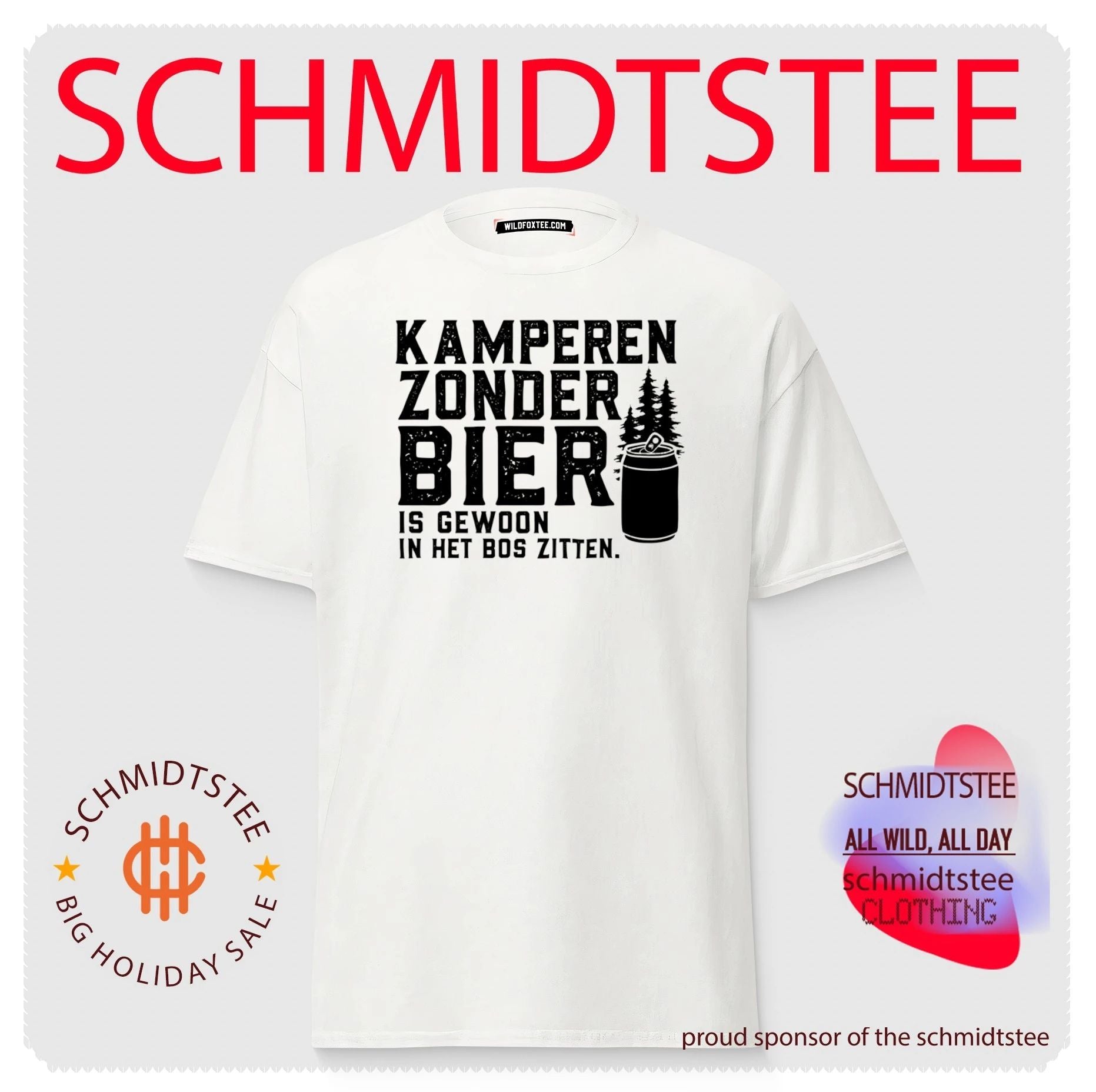 Kamperen Zonder Bier Is Gewoon In Het Bos Zitten Grappig Kampeer shirt