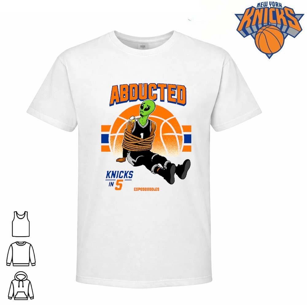 Abducted Knicks In 5 Esposdoodles Alien Basketball Shirt