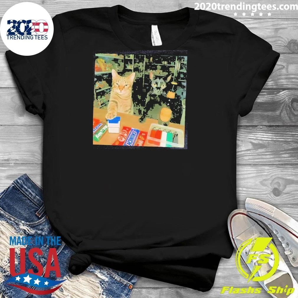 Cat At Grocery Store Funny Shirt