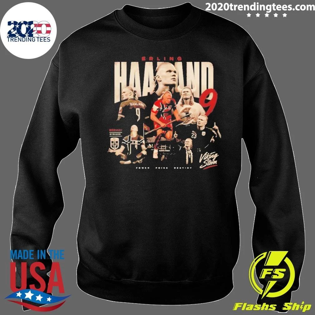 Erling Haaland Viking Storm Norway Soccer Striker Power Poise Destiny 2026 Vintage Shirt