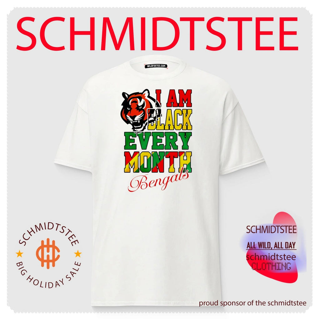 Cincinnati Bengals I am Black Every Month Juneteenth logo shirt