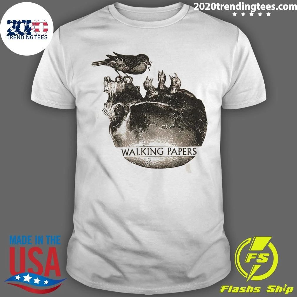Walking Papers Birds On Skull Junior Shirt