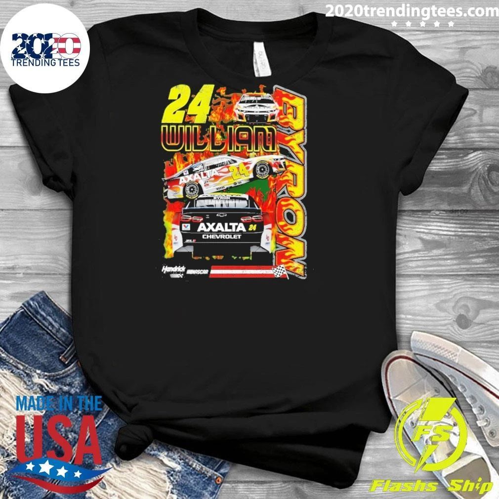 William Byron Mad Engine Flames Shirt