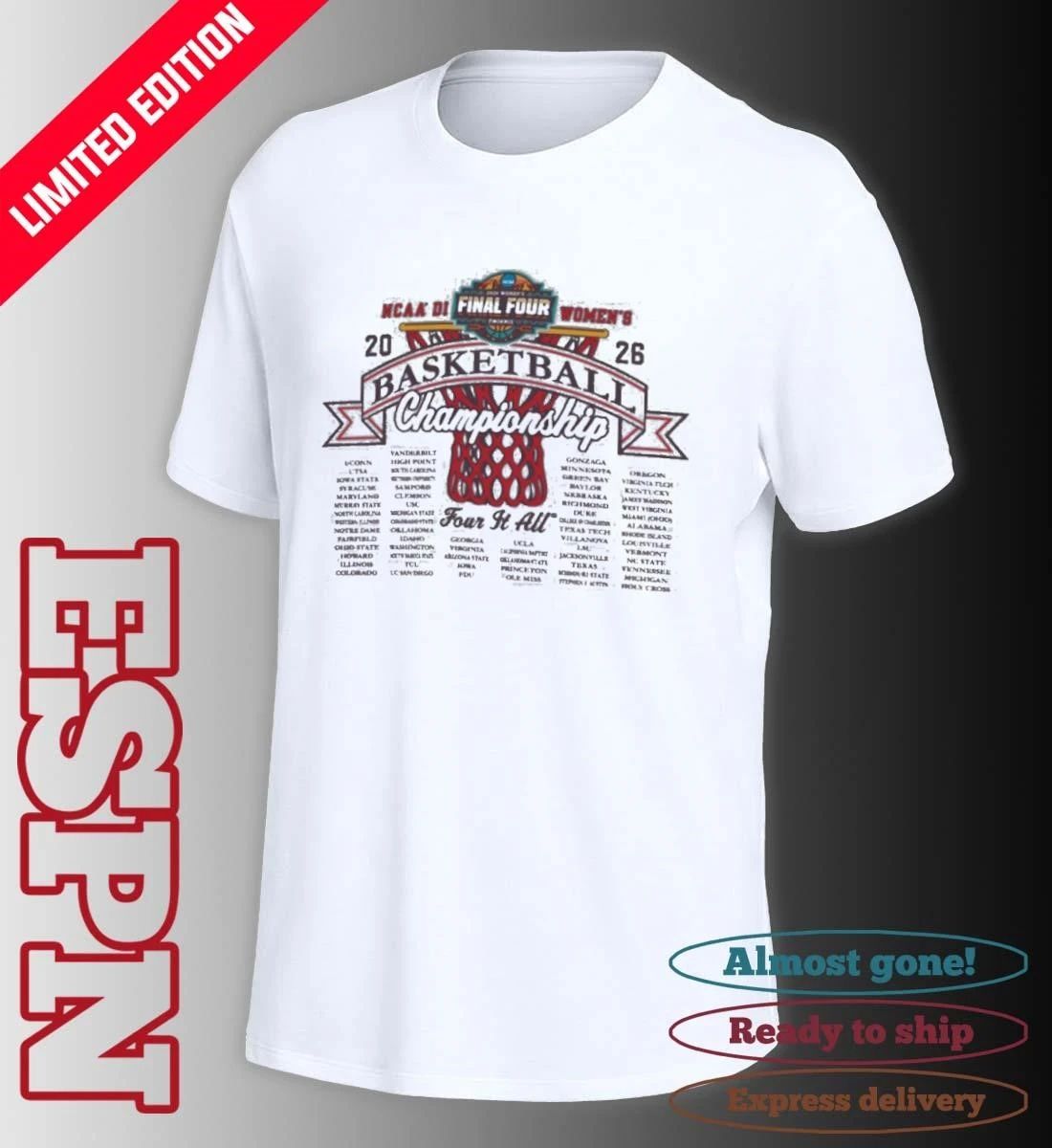 First Four 2026 NCAA DI Women’s Basketball Championship shirt