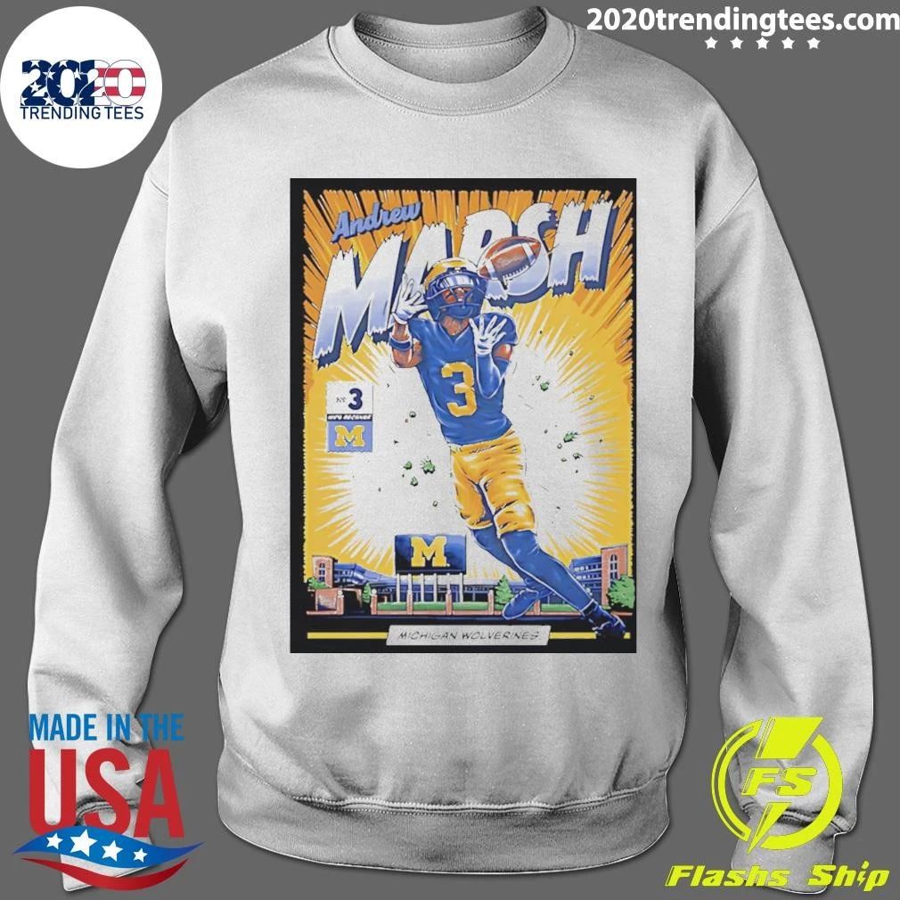 Andrew Marsh Michigan Wolverines Football Comic Shirt