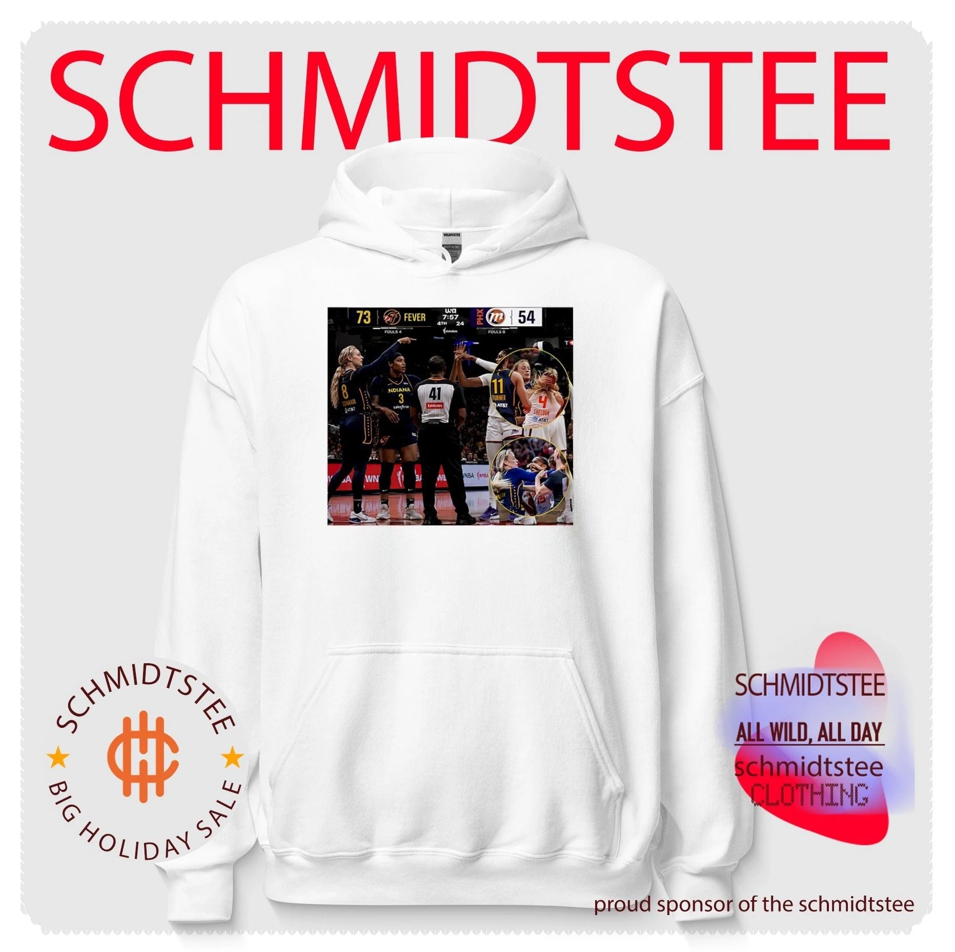 Sophie Cunningham Indiana Fever vs Phoenix Mercury Basketball Collage shirt