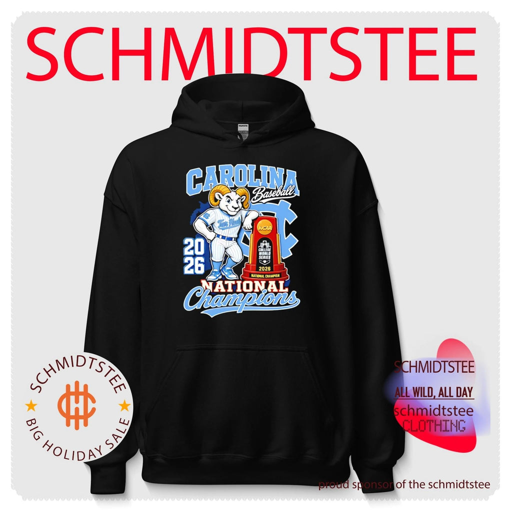 North Carolina Tar Heels 2026 National Champions mascot trophy shirt
