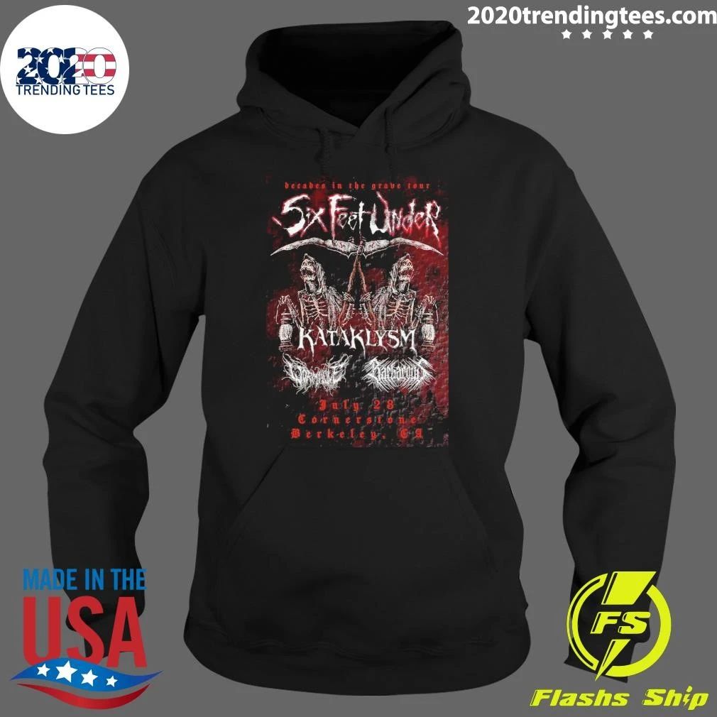 Six Feet Under Kataklysm Berkeley Tour On July 28 2026 Shirt
