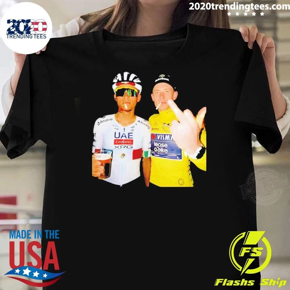 Isaac Del Toro & Jonas Vingegaard 2026 Smoking and Middle Finger Shirt