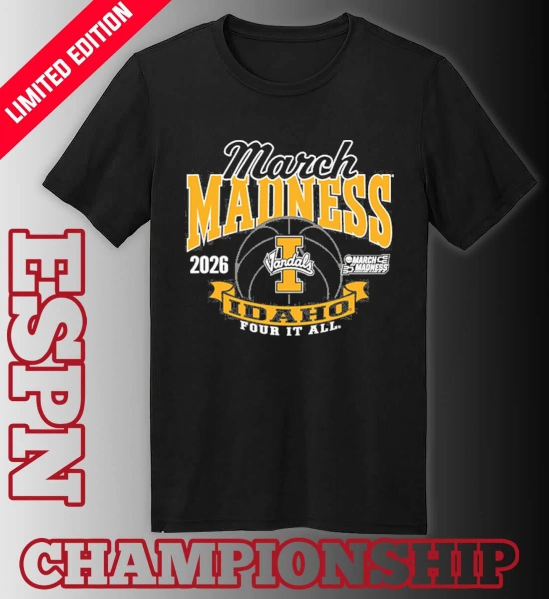 Idaho Vandals Women’s Basketball 2026 NCAA March Madness Bound T-Shirt