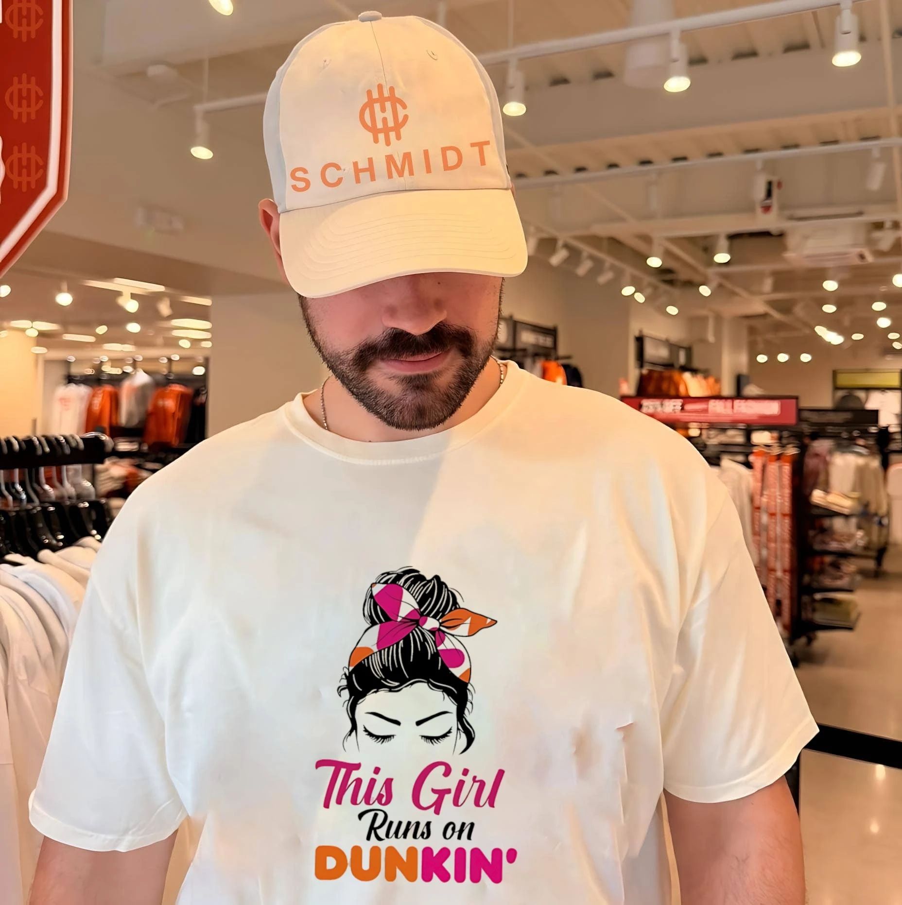 This girl runs on dunkin’ graphic shirt