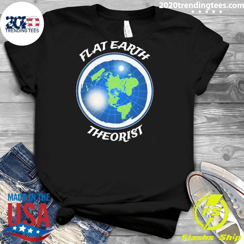Flat Earth Theorist Ice Wall Graphic Tee Shirt