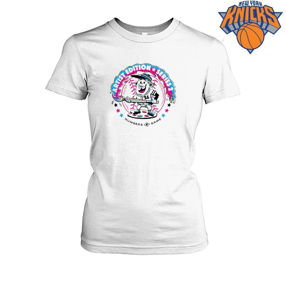Retro Artist Edition Series 2 Numbers Game 26 Cartoon Baseball Paint Palette Mascot Shirt