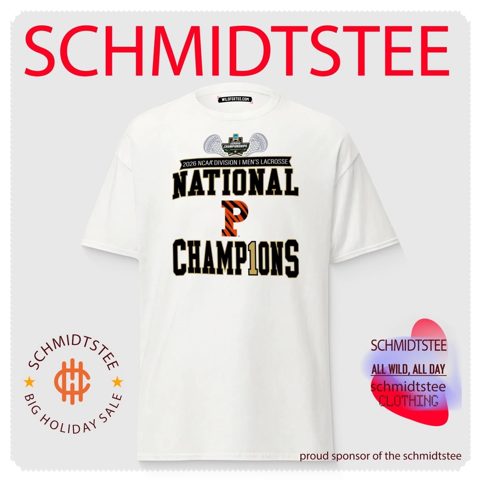 Princeton Tigers 2026 NCAA Division I Men’s Lacrosse Champions shirt