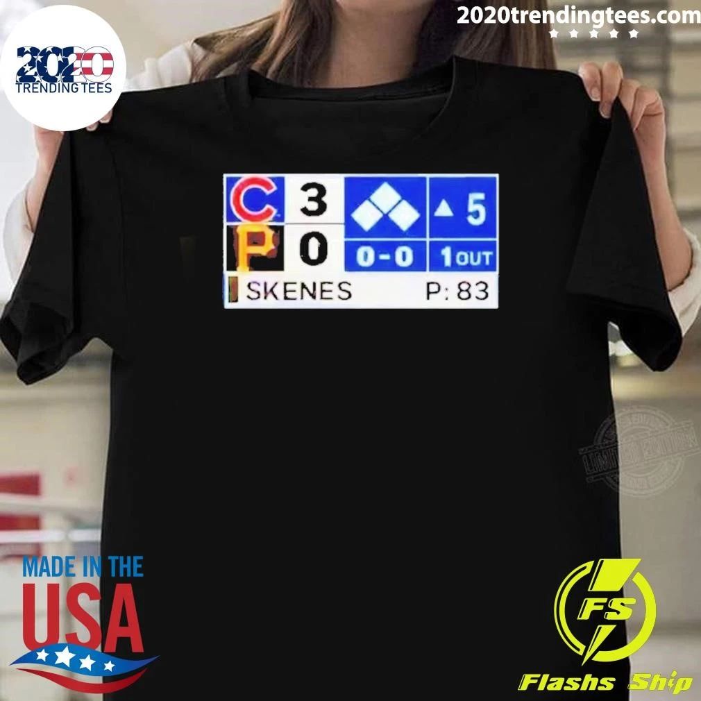 Chicago Cubs Vs Pittsburgh Pirates 3-0 Score Shirt