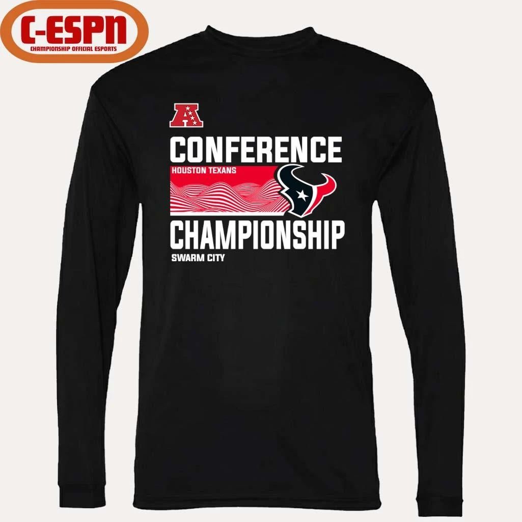 Houston Texans 2025-26 AFC Conference Championship Swarm City T-Shirt