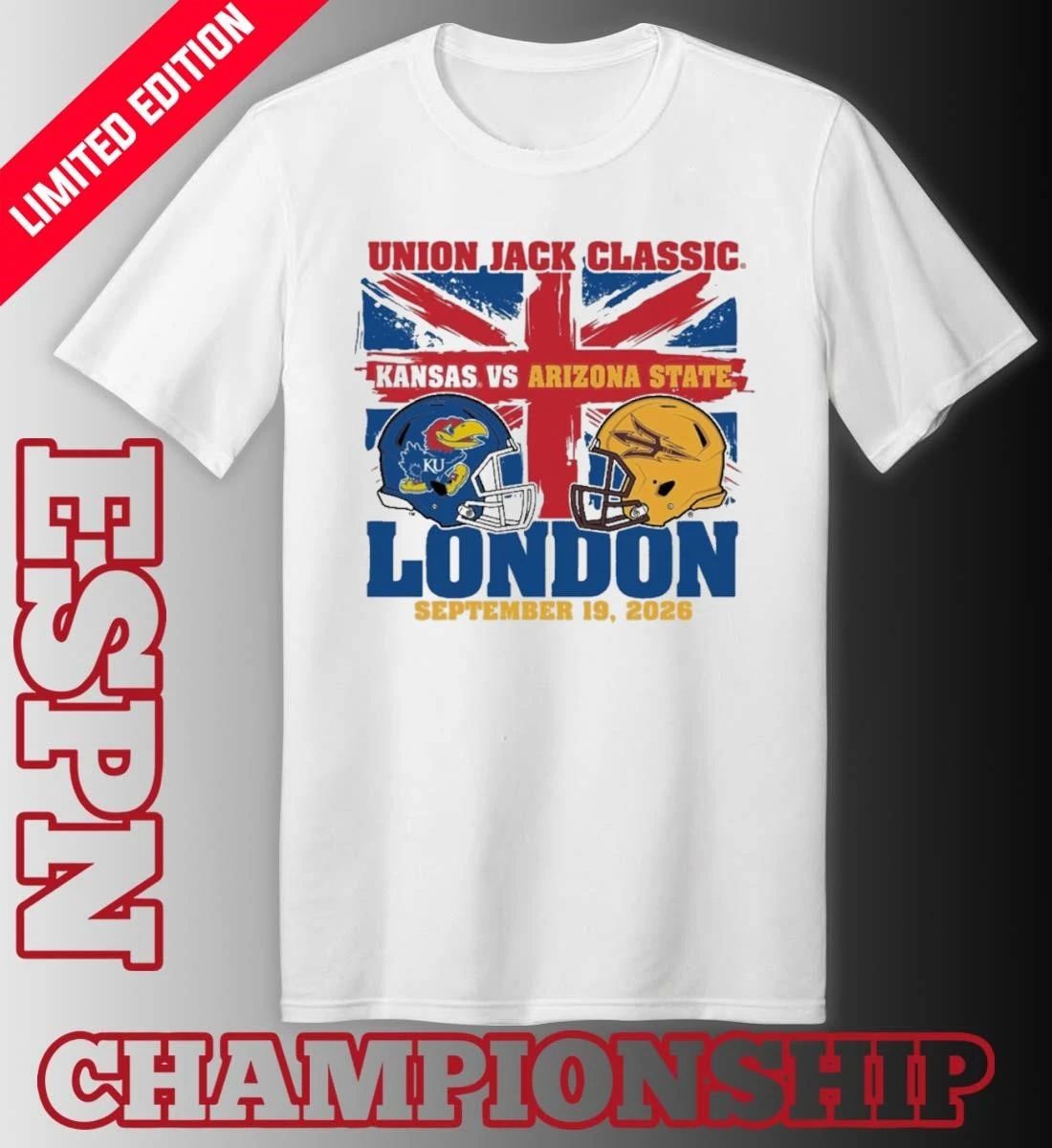Arizona State Vs Kansas Jayhawks Football 2026 London Union Jack Classic shirt