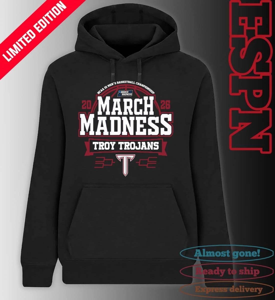 Troy Trojans Tigers March Madness 2026 NCAA DI Men’s Basketball Tournament T-Shirt