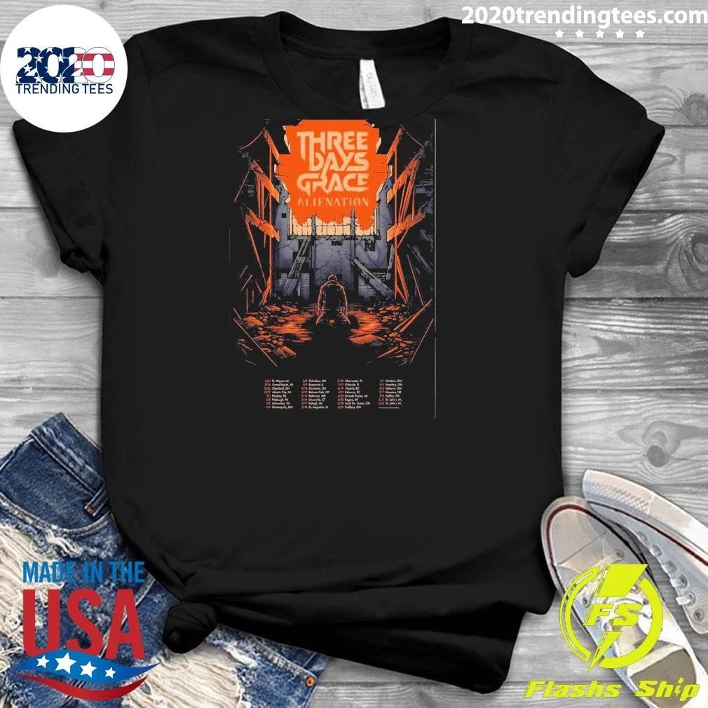 Three Days Grace Alienation Tour 2026 Shirt