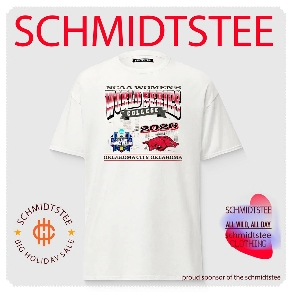 Arkansas Softball 2026 Women’s College World Series skyline shirt