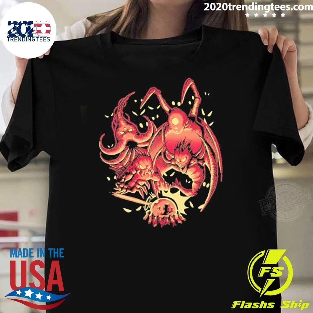 Nightly Encounter Alien Monsters Sci-fi Shirt