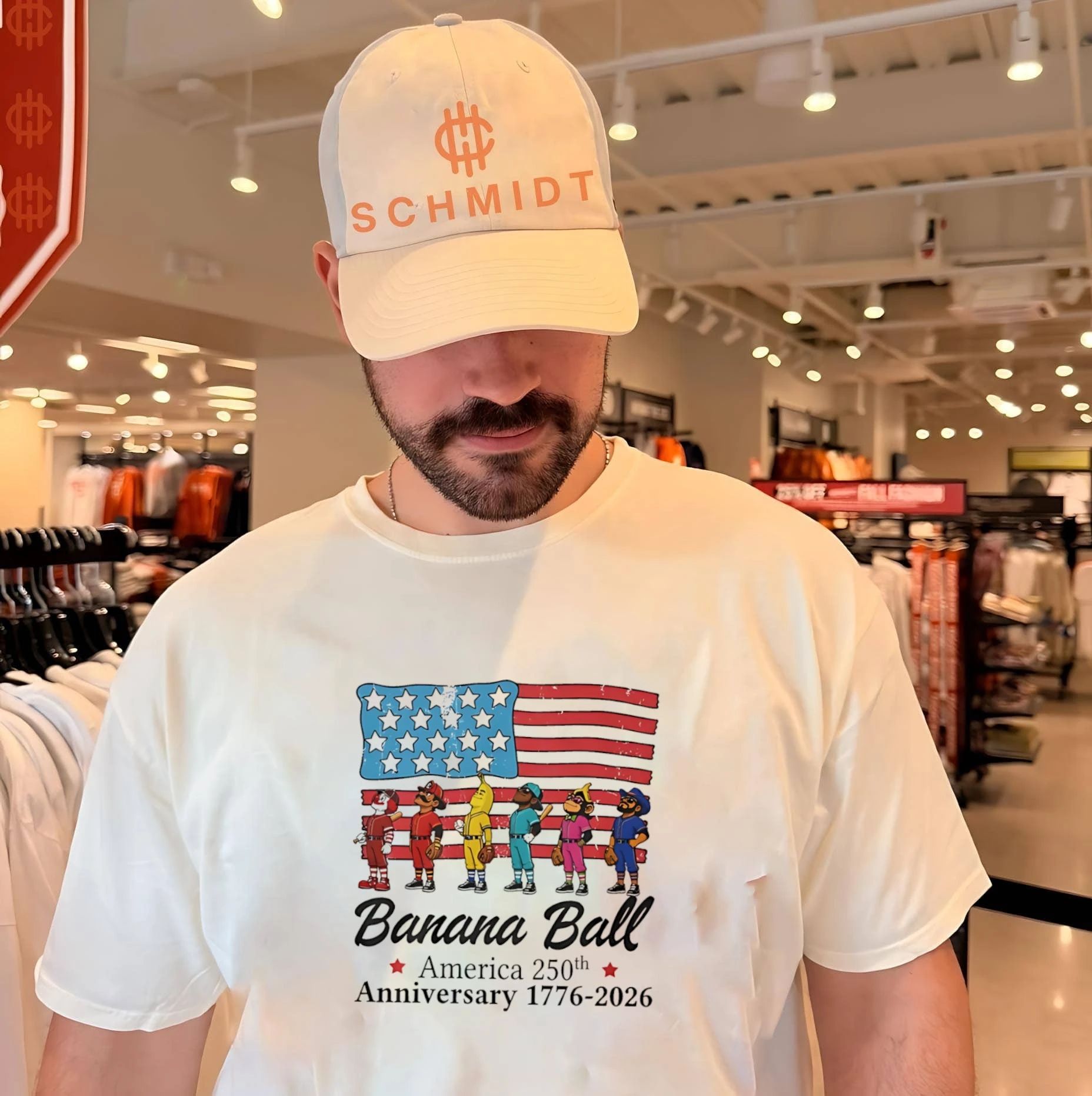 Banana Ball America 250th Anniversary 1776-2026 America flag shirt