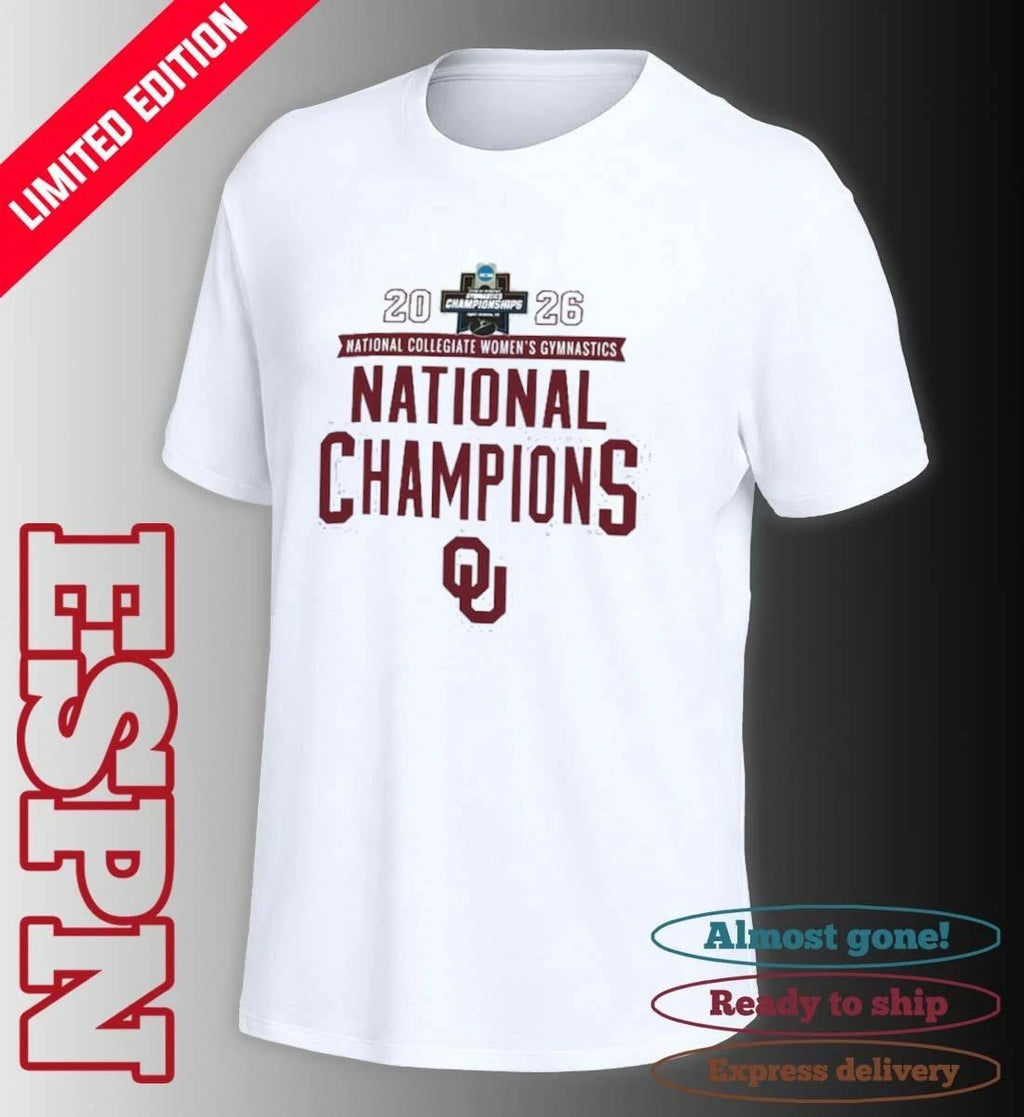 Oklahoma Sooners 2026 NCAA Women’s Gymnastics National Champions Official T-Shirt