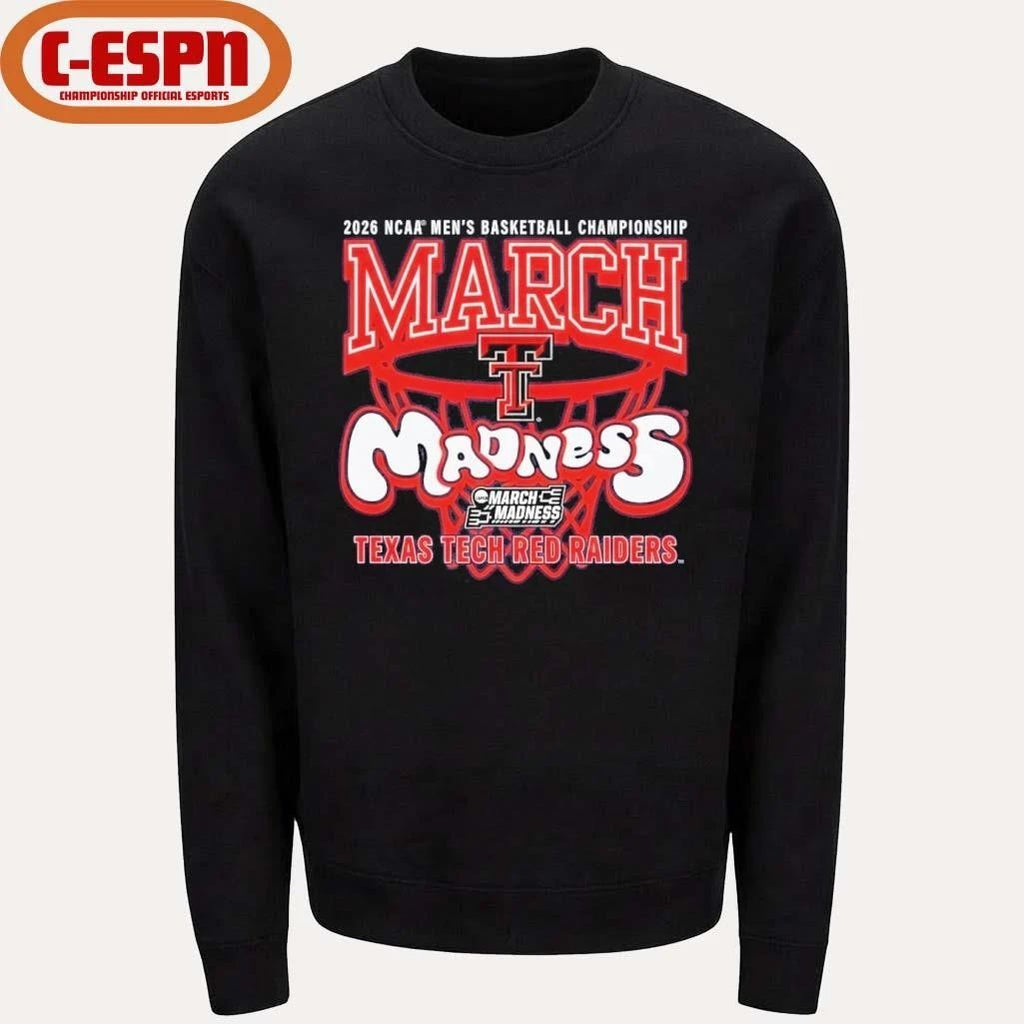 Texas Tech Red Raiders 2026 NCAA Men’s Basketball Championship March Madness Shirt
