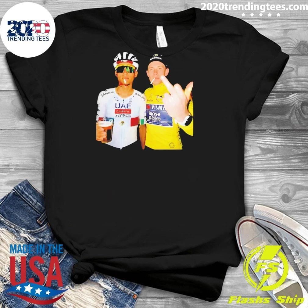 Isaac Del Toro & Jonas Vingegaard 2026 Smoking and Middle Finger Shirt