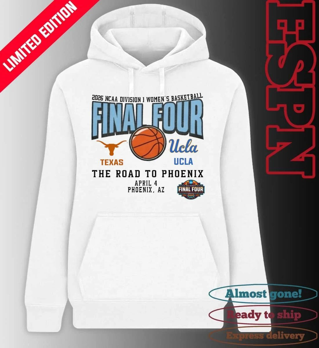 Ucla Bruins Vs Texas Longhorns 2026 NCAA DI Women’s Basketball Tournament March Madness Final 4 T-Shirt