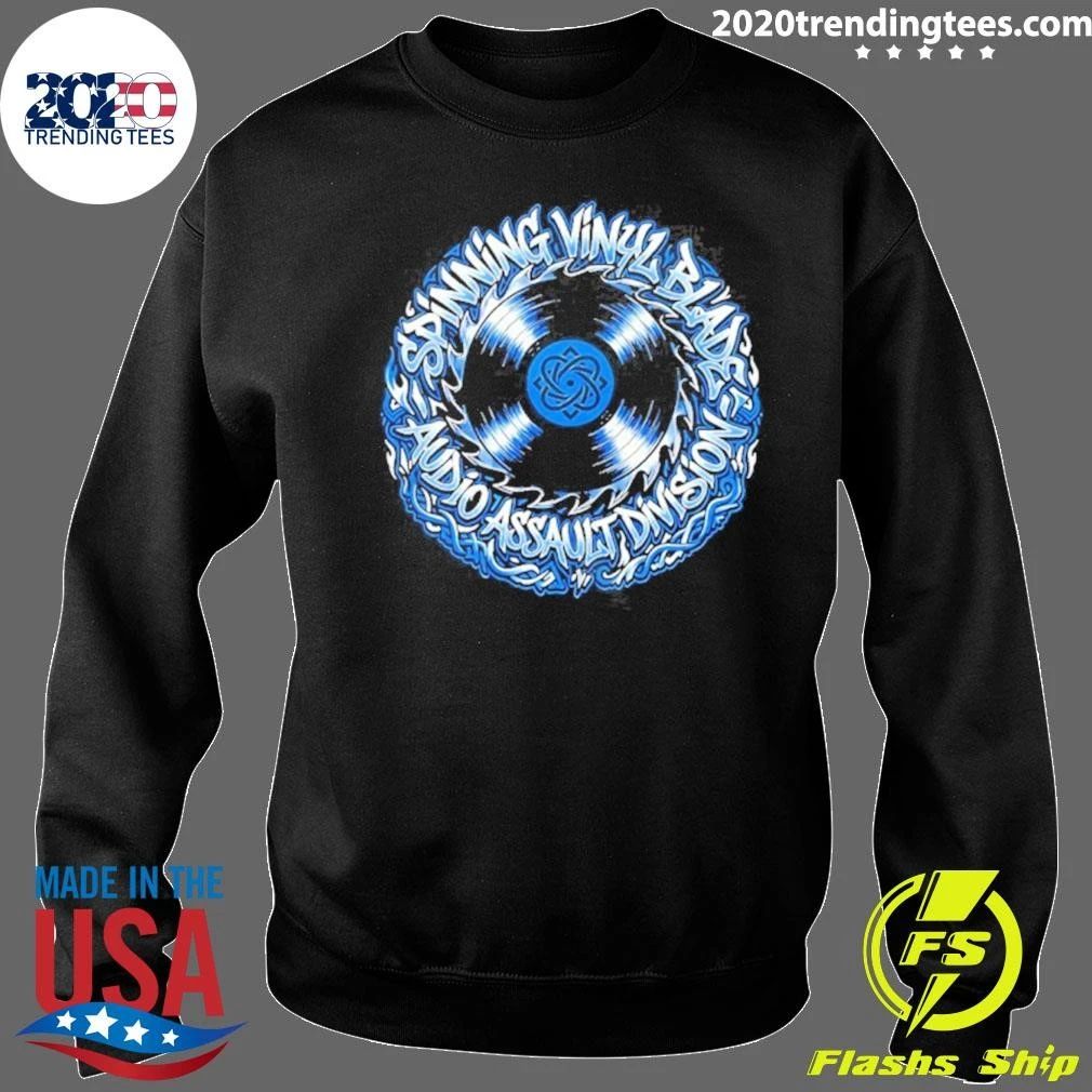 Spinning Vinyl Blade Audio Assault Division Shirt