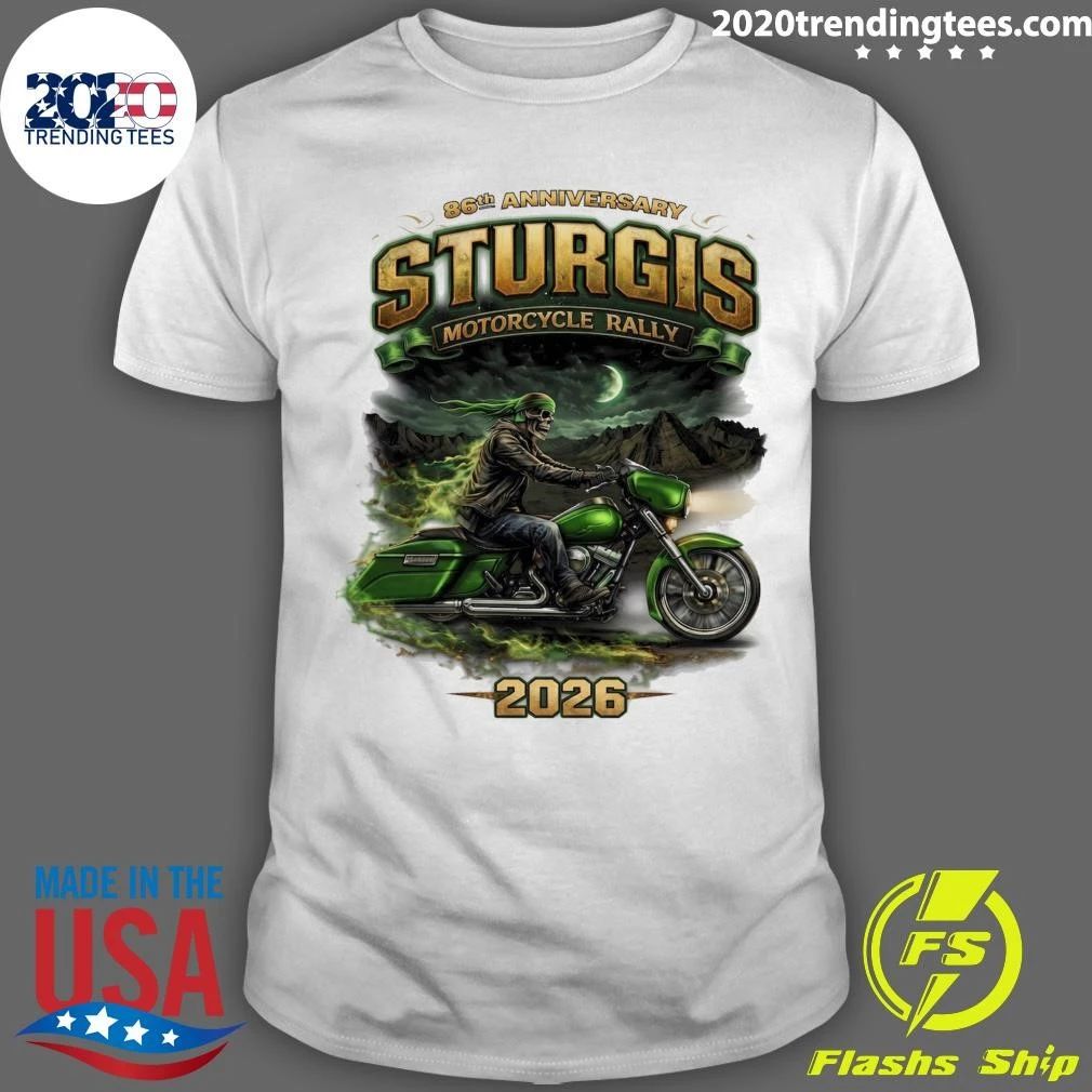 Skeleton Cowboy Biker 86th Anniversary Sturgis Motorcycle Rally 2026 Shirt