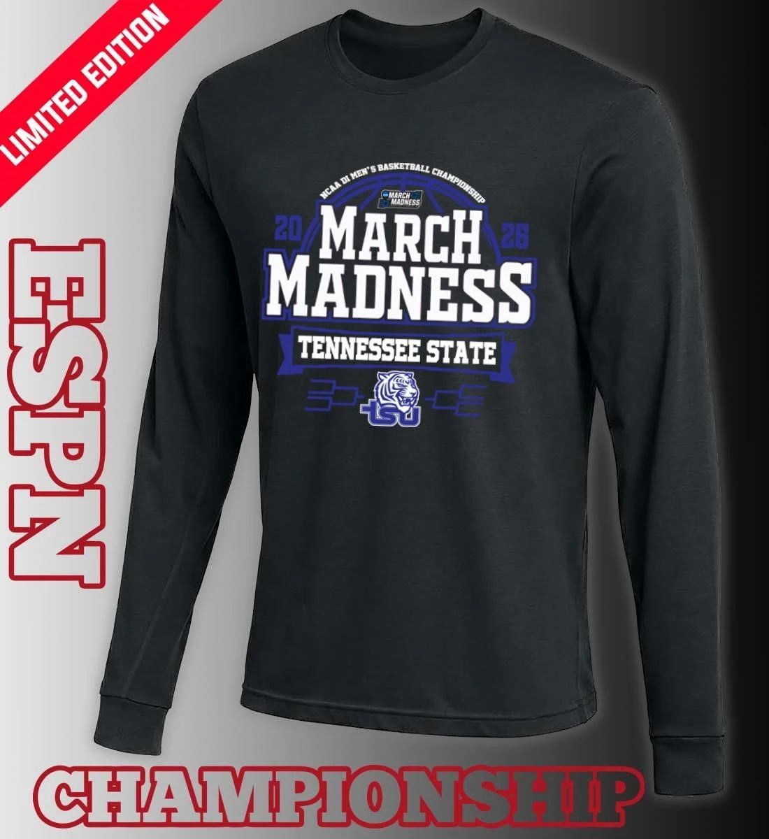 Tennessee State Tigers Men’s Basketball March Madness Bound T-Shirt
