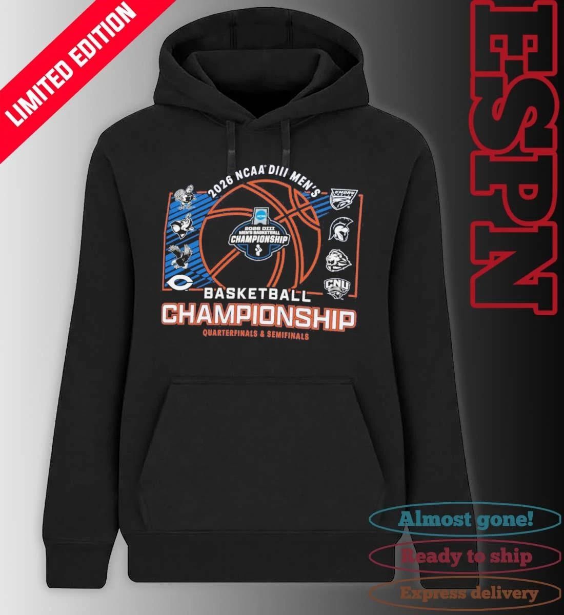 Quarterfinals, Semifinals 2026 NCAA Division III Men’s Basketball Championship Shirt