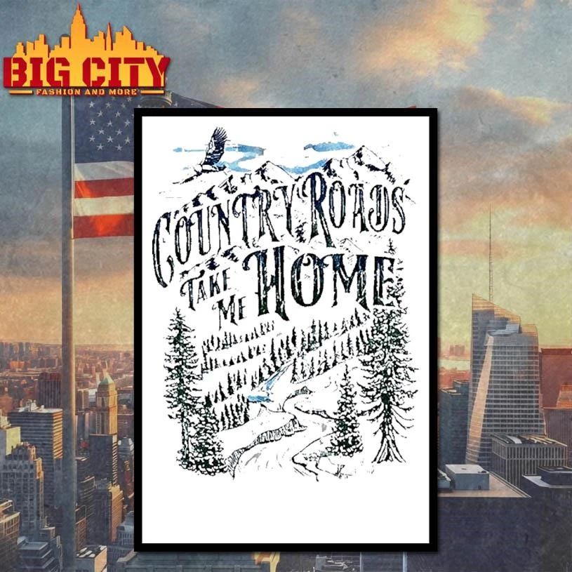Apparel Country Roads Take Me Home Eagle Mountain Forest White Shirt