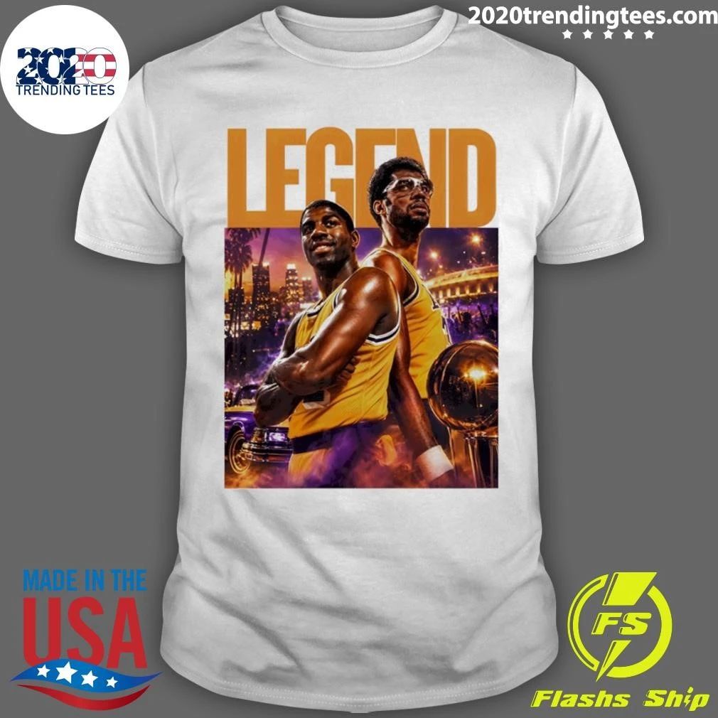 Magic Johnson and Kareem Abdul Jabbar Los Angeles Lakers Basketball Legend 2026 Shirt