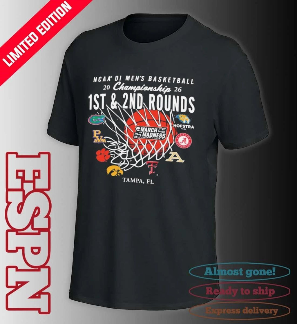 2026 NCAA DI Men’s Basketball 1st, 2nd Rounds – Tampa Shirt