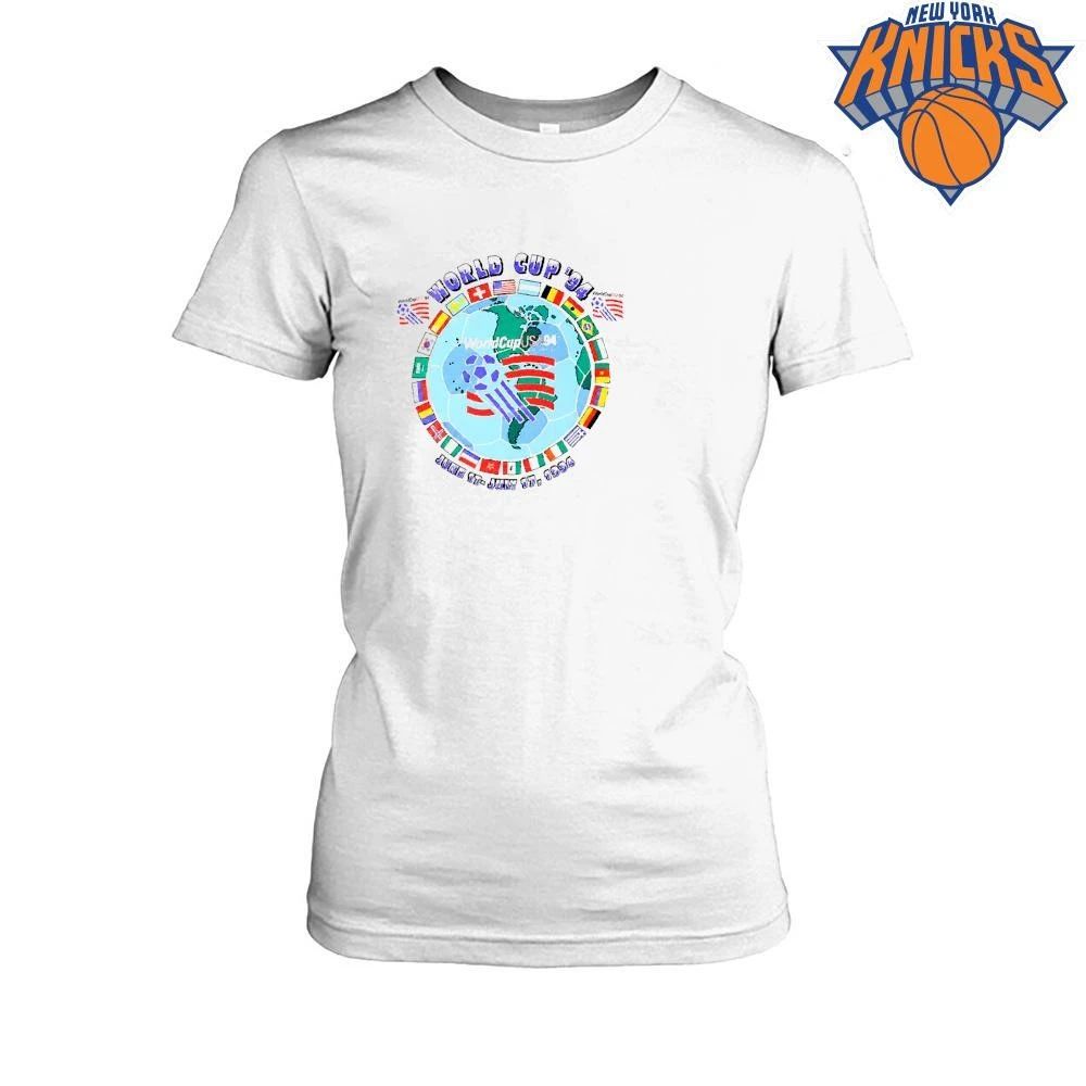 World Cup 94 Globe Graphic Tournament Teams Flag Soccer Football Shirt