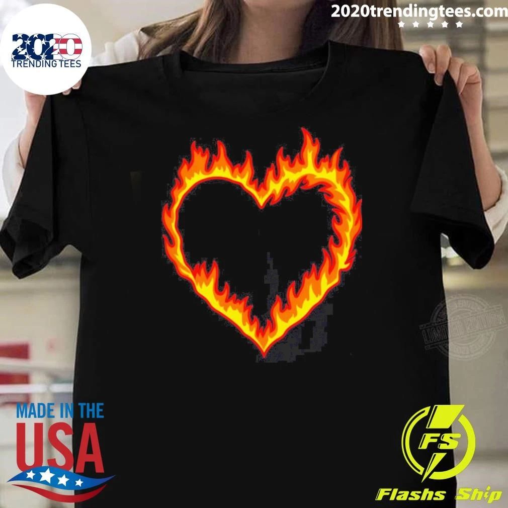 All American Lena Croft Fire Heart Shirt
