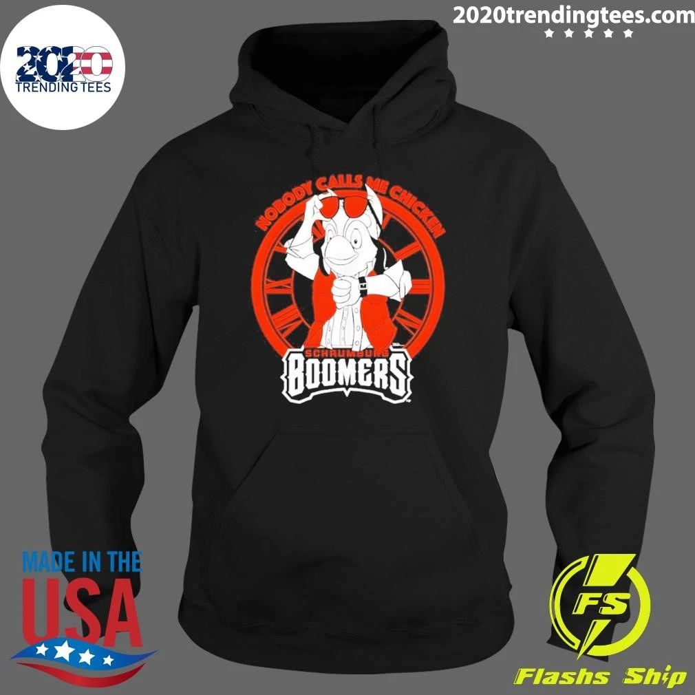 Back To The Future Schaumburg Boomers Baseball Nobody Calls Me Chicken Shirt