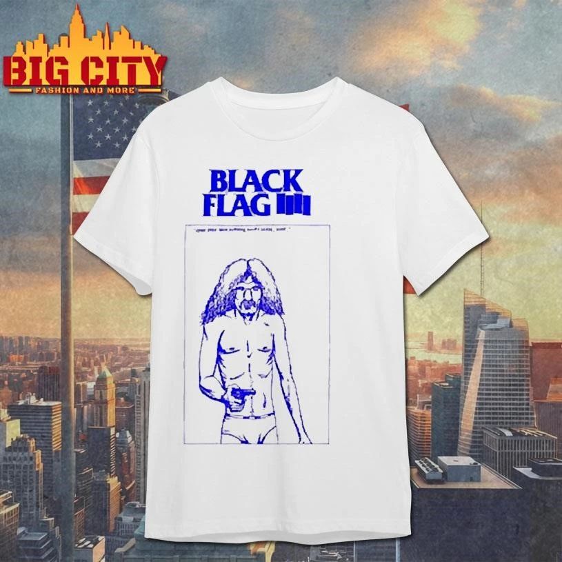 Black Flag Youre Next Gun Target Blue Sketch Punk Shirt