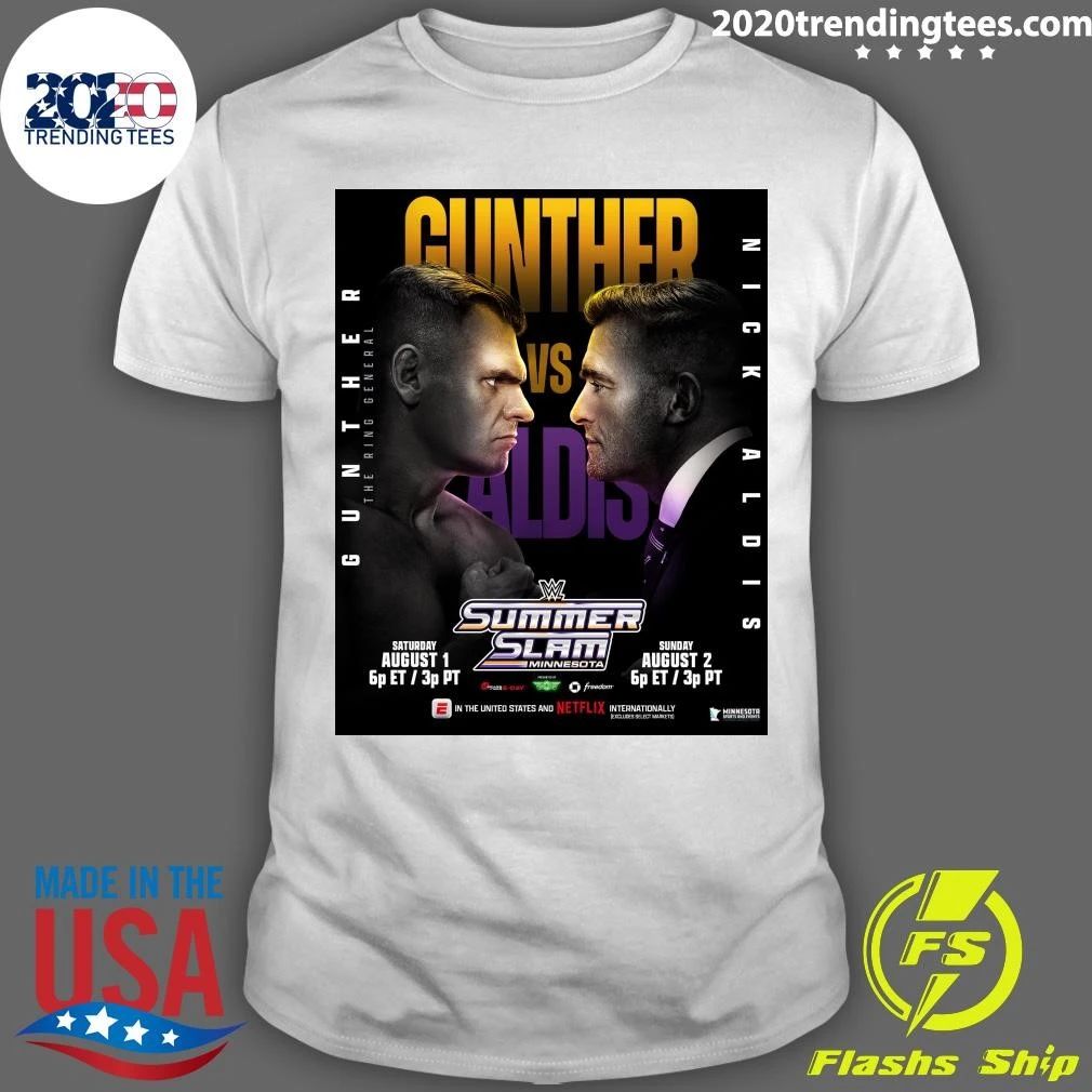 Gunther Vs. Nick Aldis Is Set For Summerslam August 1-2, 2026 Shirt