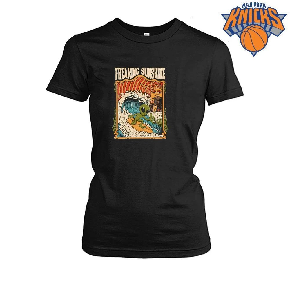 Freaking Sunshine Alien Surfing Psychedelic Retro Waves Shirt